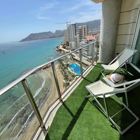 Primera linea vistas piscina y parking Calpe Exterior foto