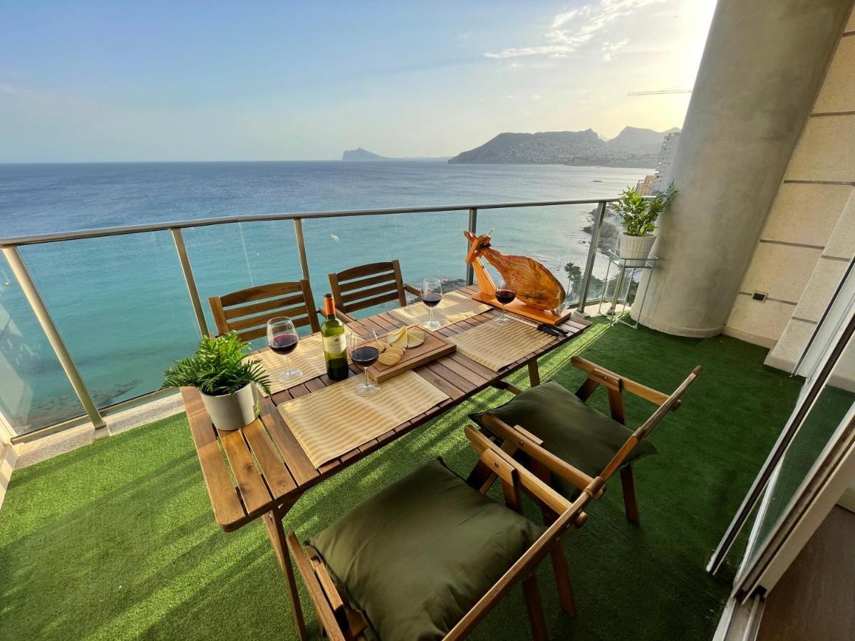 Primera linea vistas piscina y parking Calpe Exterior foto