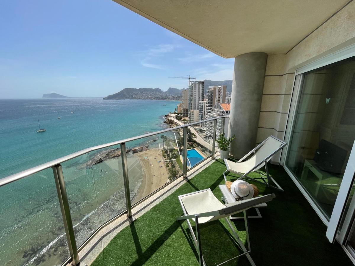 Primera linea vistas piscina y parking Calpe Exterior foto