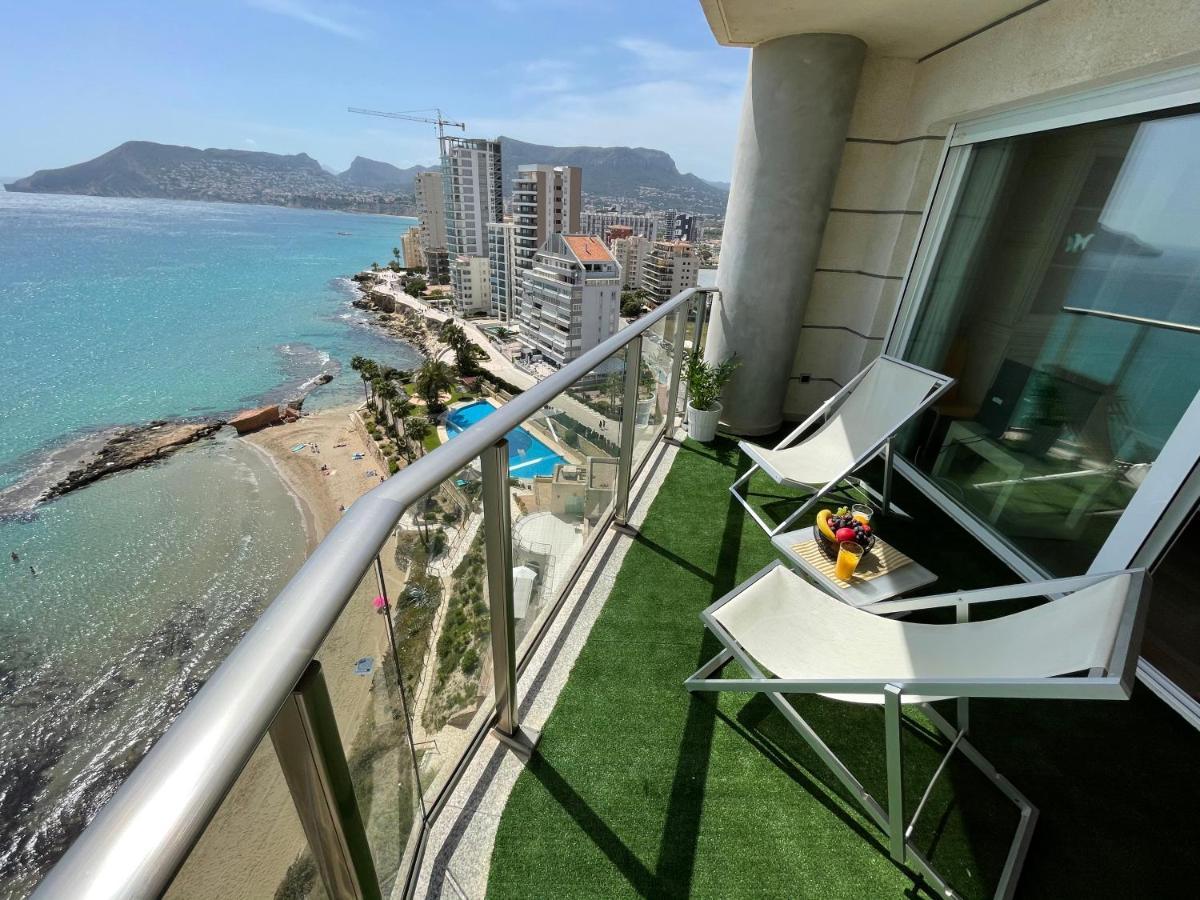 Primera linea vistas piscina y parking Calpe Exterior foto